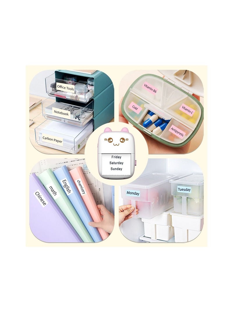 Generic Printing Tool Bluetooth Pocket Printer Text Recognition for Wrong Questions Thermal Printing Printer Error Questions Recorder Recording Pink  - Image 3