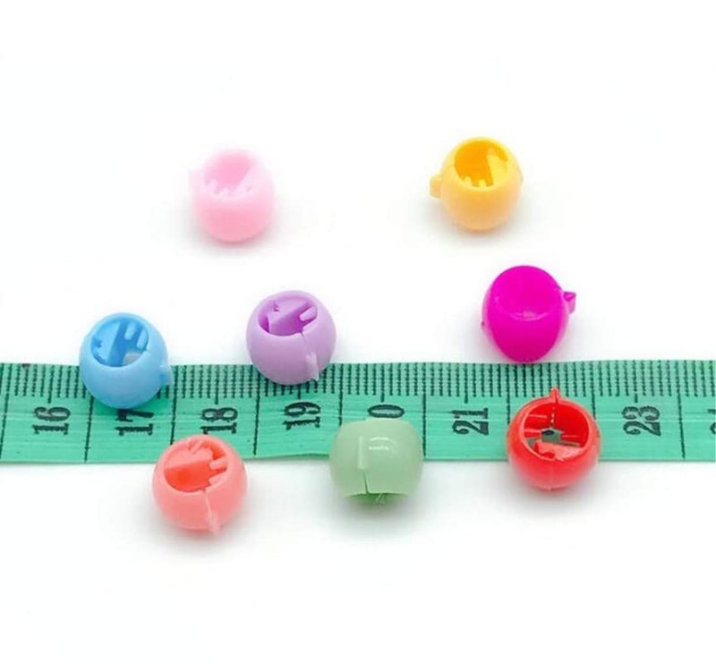 BELICIA 100 Mini Claw Hair Clips Rainbow Mini Hair Clip Tiny Plastic Plastic Hair Claws Hair Braids Maker Beads Head wear Hair Accessories for Kids Girls Women - Image 3