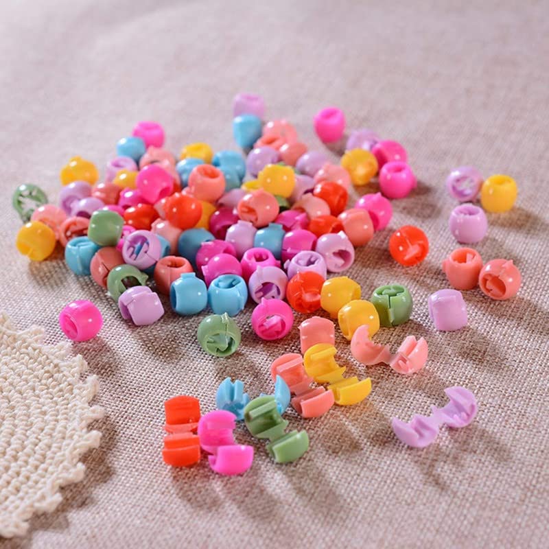 BELICIA 100 Mini Claw Hair Clips Rainbow Mini Hair Clip Tiny Plastic Plastic Hair Claws Hair Braids Maker Beads Head wear Hair Accessories for Kids Girls Women - Image 4
