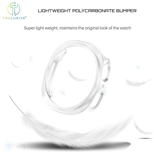 T Teclusive Protective Slim Bumper Case Compatible for Galaxy Watch 8 40mm | Curved Hard Shell Bumper Side Edge Protection Cover for Watch 8 4.0 cm (Silver, 40mm) - Image 5