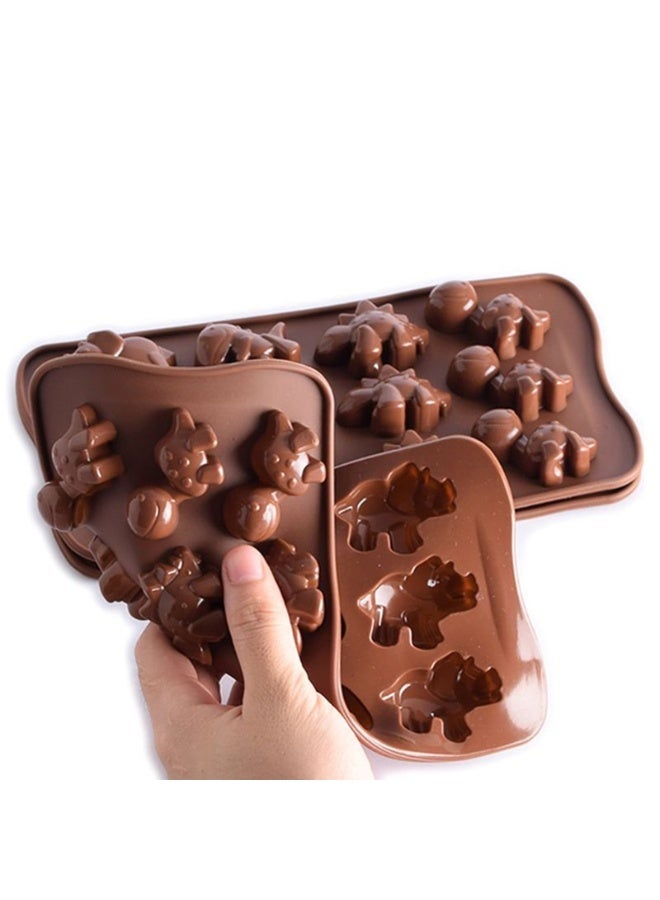 Mini Dinosaur Silicone Mold Multi-Purpose Non-Stick Silicone Tray for Chocolate, Candy, Jelly, Pudding, Soap and Wax, Reusable Ice Cube Tray for Fruit Ice and Frozen Treats, Flexible BPA-Free Silicone, Safe for Freezer, Oven and Dishwasher - Image 2