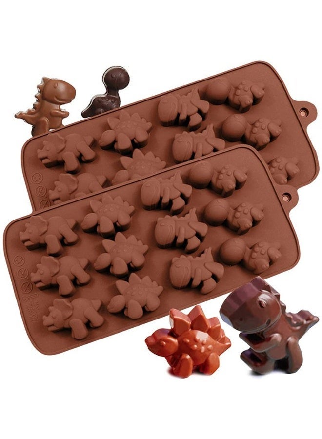 Mini Dinosaur Silicone Mold Multi-Purpose Non-Stick Silicone Tray for Chocolate, Candy, Jelly, Pudding, Soap and Wax, Reusable Ice Cube Tray for Fruit Ice and Frozen Treats, Flexible BPA-Free Silicone, Safe for Freezer, Oven and Dishwasher - Image 1