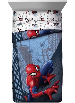 Jay Franco Jay Franco Marvel Spiderman Crawl 4 Piece Twin Bed Set - Includes Reversible Comforter & Sheet Set Bedding - Super Soft Fade Resistant Microfiber - (Official Marvel Product)  - Image 2