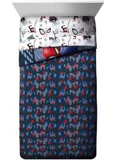 Jay Franco Jay Franco Marvel Spiderman Crawl 4 Piece Twin Bed Set - Includes Reversible Comforter & Sheet Set Bedding - Super Soft Fade Resistant Microfiber - (Official Marvel Product)  - Image 3