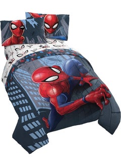 Jay Franco Jay Franco Marvel Spiderman Crawl 4 Piece Twin Bed Set - Includes Reversible Comforter & Sheet Set Bedding - Super Soft Fade Resistant Microfiber - (Official Marvel Product)  - Image 1