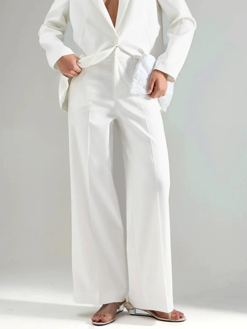 هيكاب High Waist Straight Leg Bengalin Pants