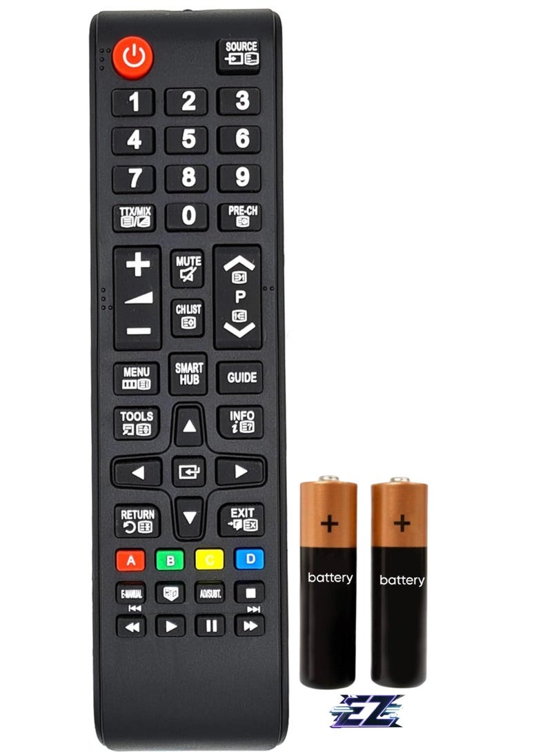PopZa Replacement Remote Control for Samsung TV UE46F6470SSXZG UE46F6500 UE46F6500SB UE46F6500SS UE46F6500SSXZG UE46F6510 with Battery - Image 1