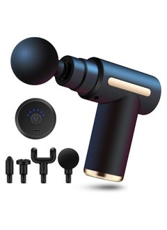 Denx Professional Muscle Physical Therapy, Massager With 6 Speeds And 4 Massage Heads, Deep Muscle Percussion Massager, Body Therapy To Relieve Sedentary Pain (Black) 
