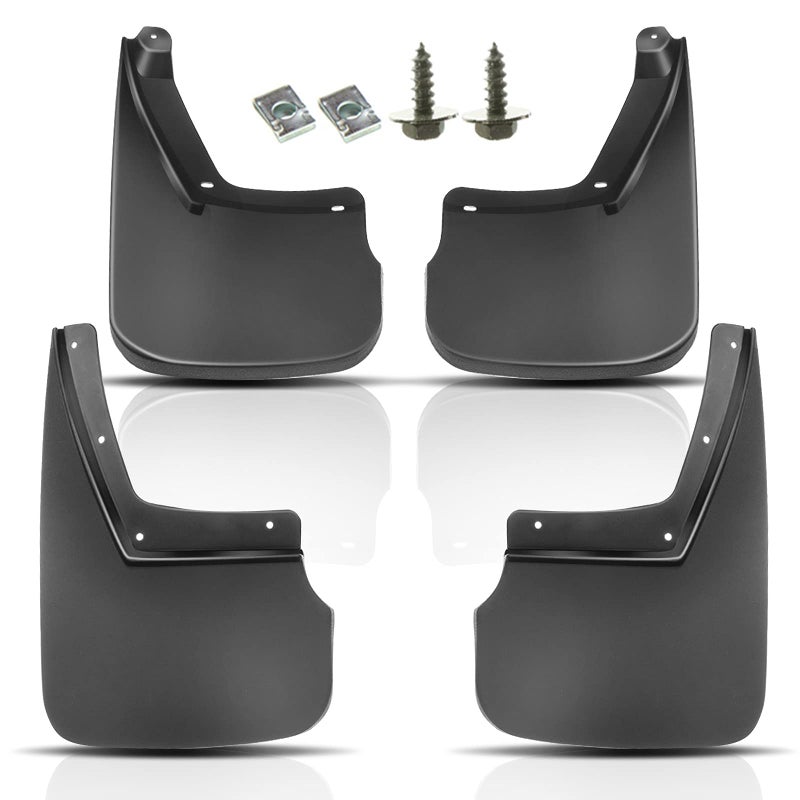 YHTAUTO Set of 4 Mud Flaps Splash Guards Accessories Replacement for Chevrolet Tahoe 20152020 Front and Rear LH RH Black