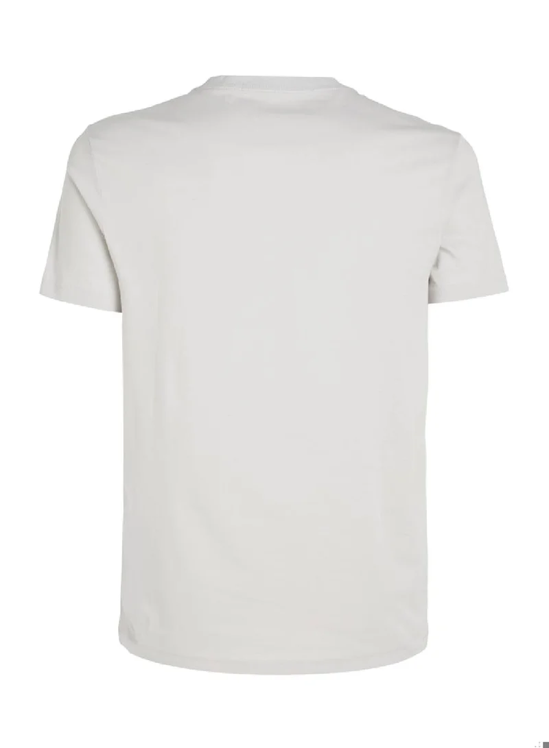 Calvin Klein Jeans Men's Slim Organic Cotton Logo T-Shirt -  cotton jersey, Grey
