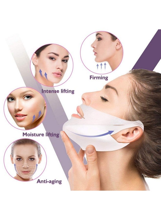 JUDEE V-Shaped Slimming Mask Facial Gel Pad Care V-shape Double Chin Reducer Line Contour Lifting Up Firming Moisturizing Great for Shaping, Tightening Skin, Women and Men - Image 2