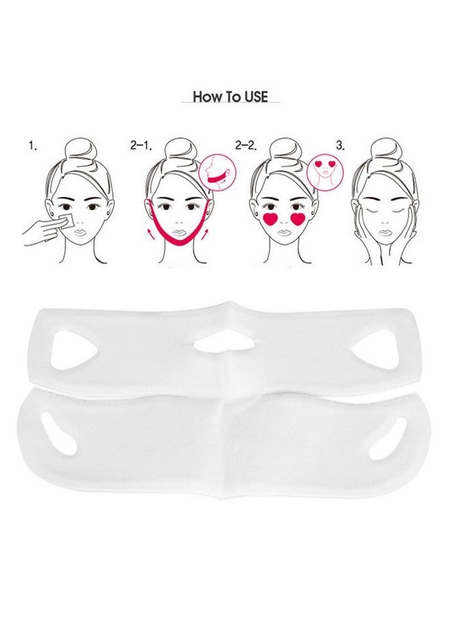 JUDEE V-Shaped Slimming Mask Facial Gel Pad Care V-shape Double Chin Reducer Line Contour Lifting Up Firming Moisturizing Great for Shaping, Tightening Skin, Women and Men - Image 5