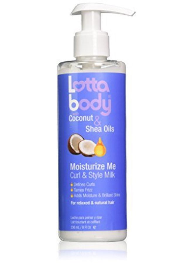 Creme of Nature Lottabody, Coconut Oil and Shea Moisturize Me Curl & Style Milk, Defines Curls, Anti Frizz, Adds Moisture & Shine 8 Fl Oz - Image 2