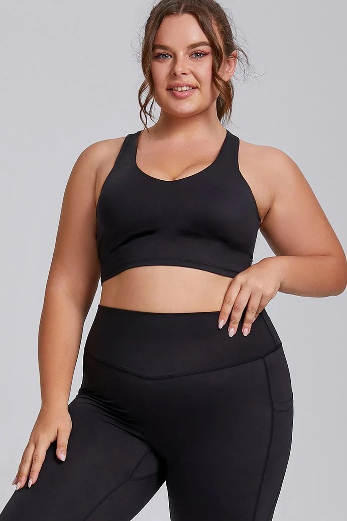 Svl Black Active Aura Sports Bra for Women | Best Price UAE