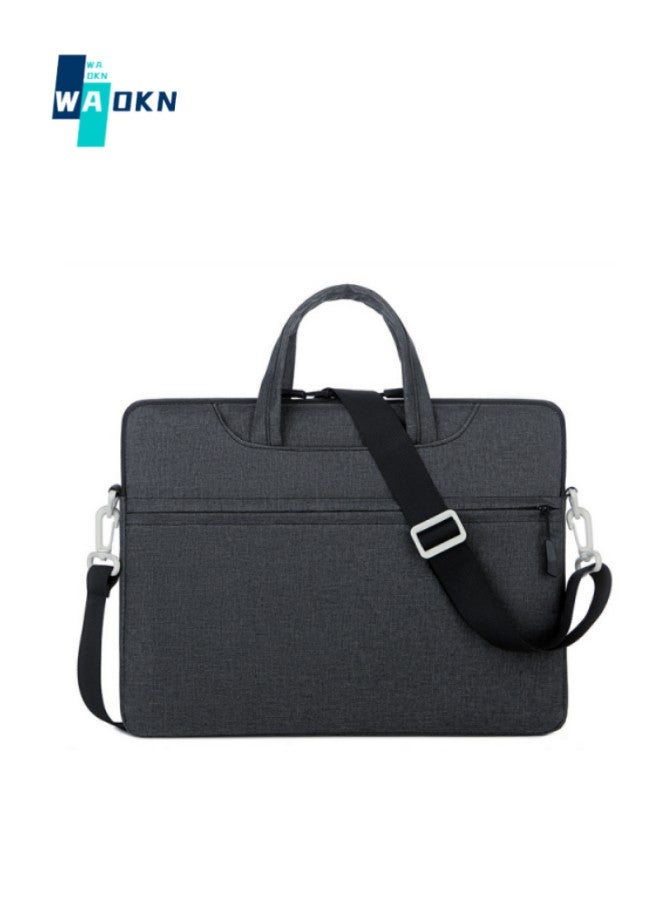 WAOKN Unisex 15.6 Inch Tablet Laptop Bag, Men's and Women's Portable iPad Bag Conference Briefcase Shoulder Bag Tote Bags Trolley Bag Handbag Crossbody Bag Sling Bag Side Bag Carry Bag  - Image 1