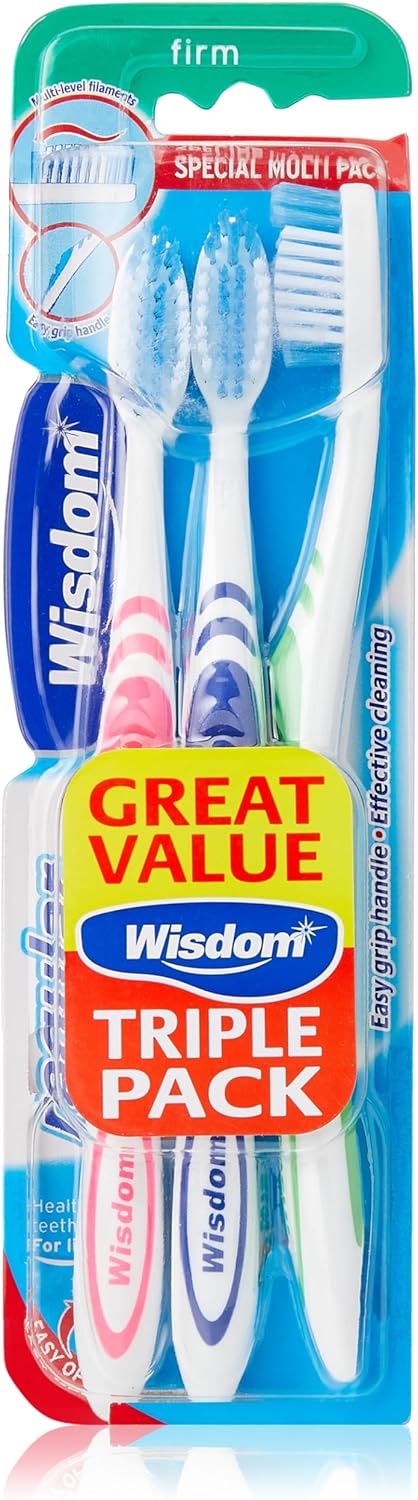 Wisdom Regular Fresh Plus Firm Toothbrushes Triple pack - Image 1