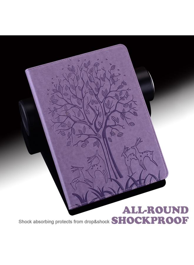 جرين تايجر جراب لجهاز Honor Pad 8 اللوحي من الجلد المنقوش بنقشة شجرة وغزال - Image 2