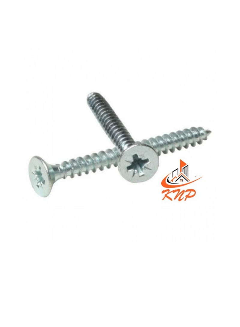 KNP KNP Steel Countersunk Head Twin thread Screws - Pack of 200 (3/4" x 4g) - Image 1