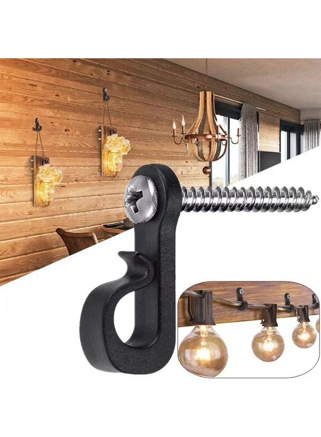 20 Pcs Screw in Hooks Patio Wall Hooks Hanging Light for Outdoor String Lights - Image 1
