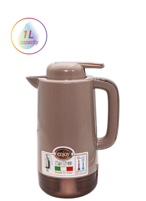 Enjoy Italian thermos size 1 liter color  brown