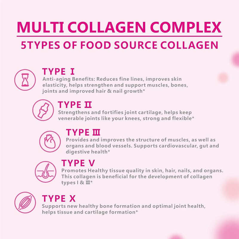 OMOGS Collagen Peptides CapsuleNaturally Sourced Hydrolyzed Collagen with prebiotic  Cranberry Extract  Hair Skin Nail Joint Digestive Health  Immune Support NonGMO 100 Capsule - Image 3