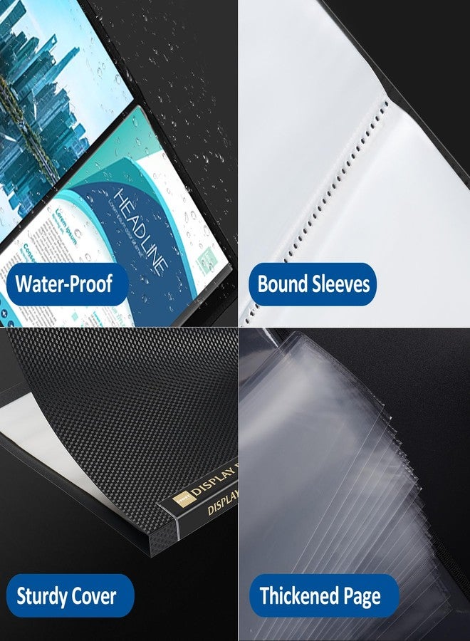 سويز مجلد Sooez ذو 18 جيبًا مع أكمام بلاستيكية، مقاس 8.5 × 11 بوصة، حافظة أعمال فنية متينة مع واقيات شفافة للأوراق، 36 صفحة عرض، كتاب عرض للأعمال الفنية، منظم مستندات - Image 5