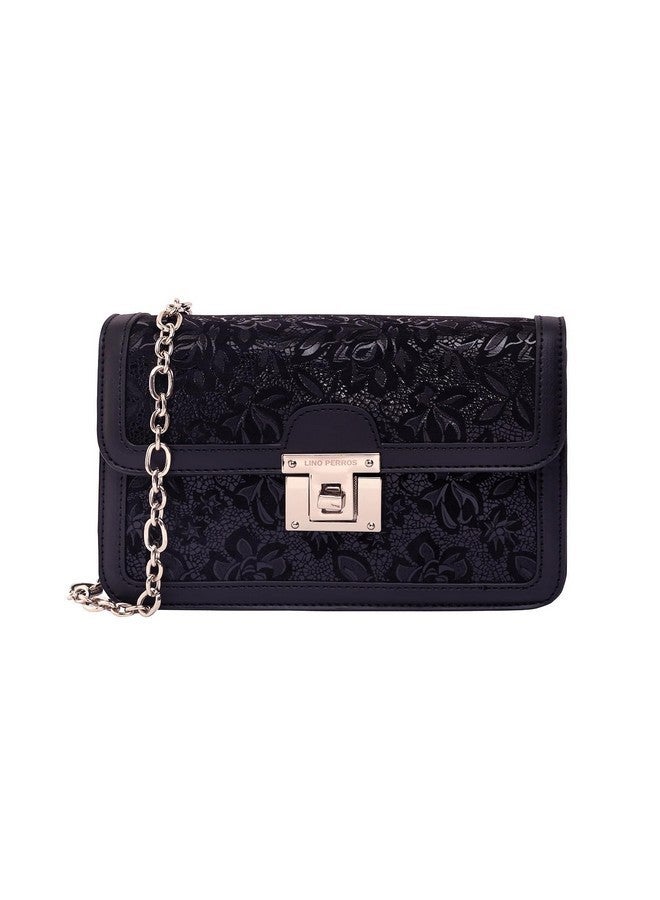 Lino Perros Black Textured Satchel - Image 1