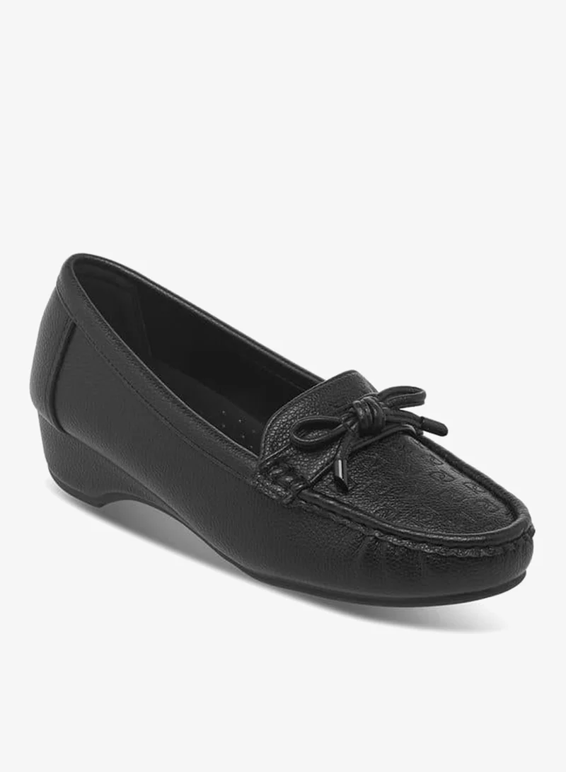 Women's Embossed Monogram Slip-On Loafers