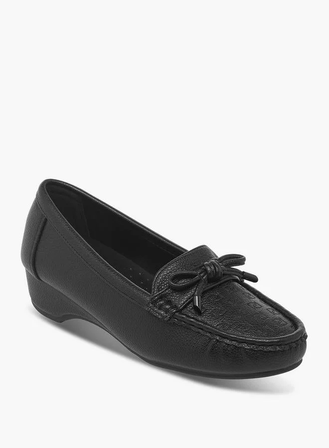 Paprika Monogram Embossed Slip-On Comfort Loafers
