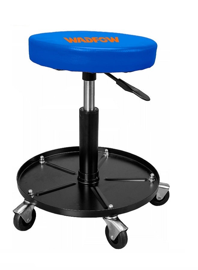 Generic Mechanic Stool with Tool Tray Storage Adjustable Rolling Pneumatic Creeper with Padded Seat, Swivel Casters Height Adjustable Garage Seat for Automotive Workshop and Car Repair  - Image 1