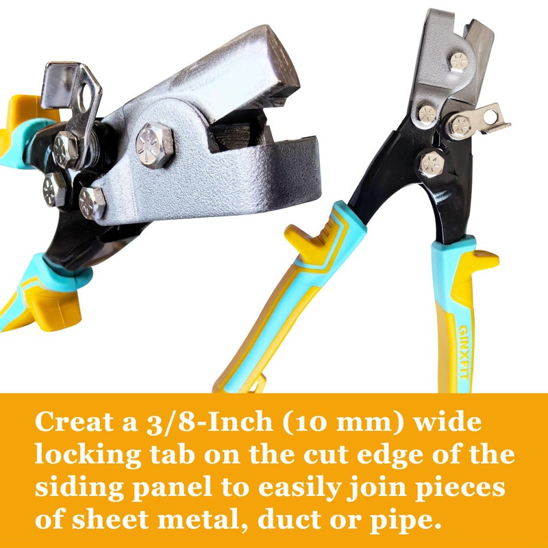 GINXFIT Snap Lock Punch Notcher - Gutter Crimper Tool for Sheet Metal - Snaplock Crimping Tool for Gutter End Cap, Vinyl Siding and Skirting, 9 Inches - Image 3