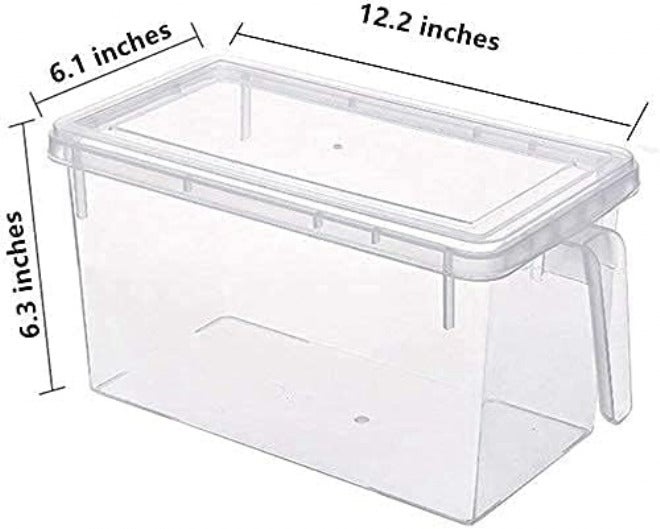 MineSign Plastic Food Storage Bins with Lids for Fridge 4 Pack Produce Saver Containers for Refrigerator Organization Stackable Freezer Organizer Fresh Keeper Container For Kitchen Blue - Image 2