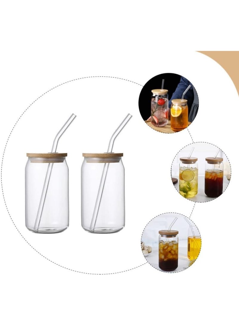 Glass Juice Cup with Bamboo Lid & Glass Straw – Stylish and Eco-Friendly - Image 2
