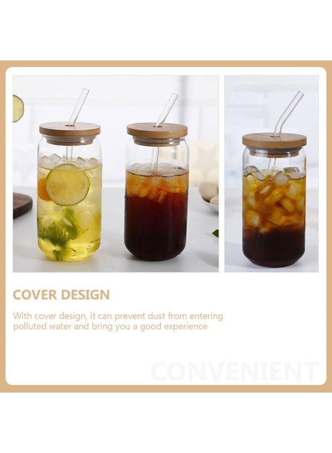 Glass Juice Cup with Bamboo Lid & Glass Straw – Stylish and Eco-Friendly - Image 3