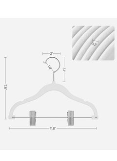 Red Dot Gift 20-Pack  Of Baby Velvet Pants Hangers With Cilp Non-Slip Clothes Hangers with clip for Kids,Space Saving,Kids Pants Hangers or Baby Closet Organizer  - Image 2