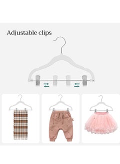 Red Dot Gift 20-Pack  Of Baby Velvet Pants Hangers With Cilp Non-Slip Clothes Hangers with clip for Kids,Space Saving,Kids Pants Hangers or Baby Closet Organizer  - Image 3