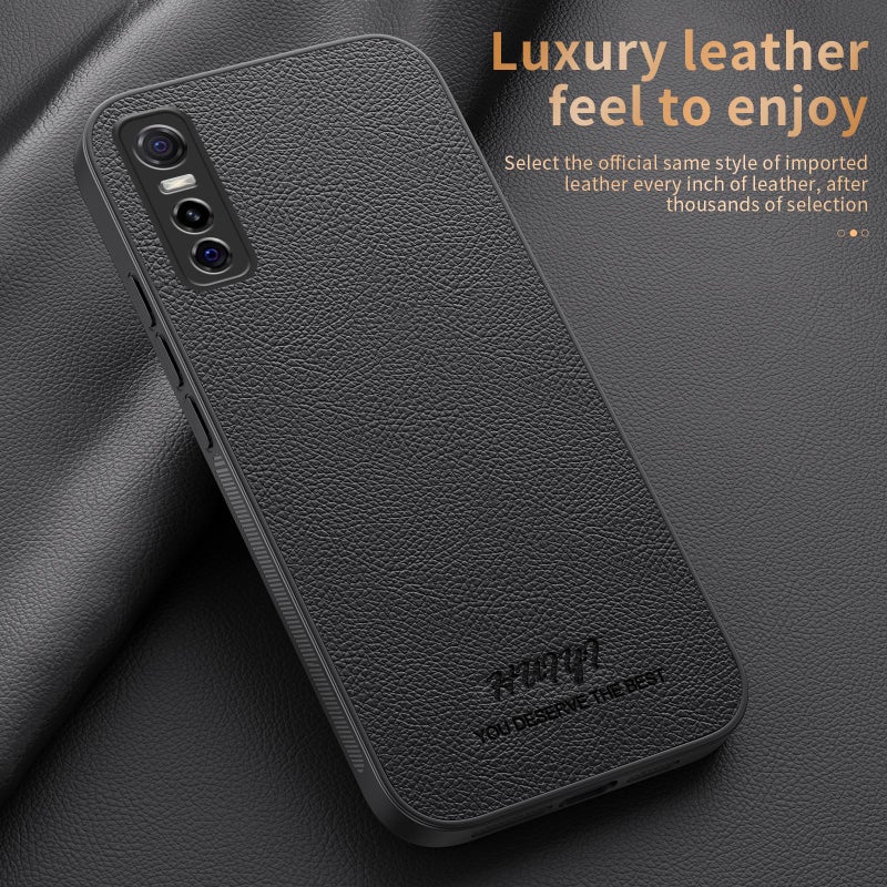 HuHa Case Cover For vivo Y73s HUIYI Leather Magnetic Phone Case(Brown) - Image 3