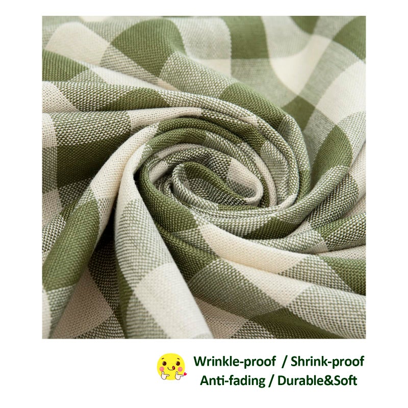 Midsummer Breeze نسيم Midsummer Buffalo Plaid Square Square-Cotton Gingham Table Cloth for Kitchen Restaurant Farmhouse St Patricks Day Christmas D؟ Cor (55x55 Green) - Image 5