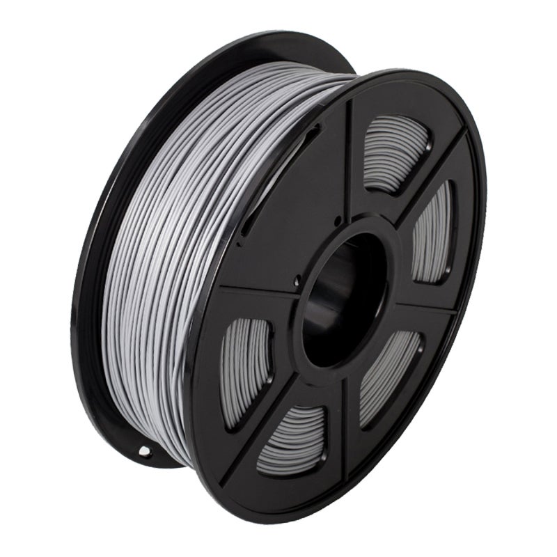 خيوط الطابعة ثلاثية الأبعاد 1.75 مم فضية 1 كجم ±0.02 مم تحمل الخطأ: خيوط PETG خالية من الرائحة وصديقة للبيئة - خيوط الطباعة ثلاثية الأبعاد ذات قوة شد عالية وخالية من التشابك ومغلقة بالفراغ للمعظم الطابعات ثلاثية الأبعاد FDM - Image 1