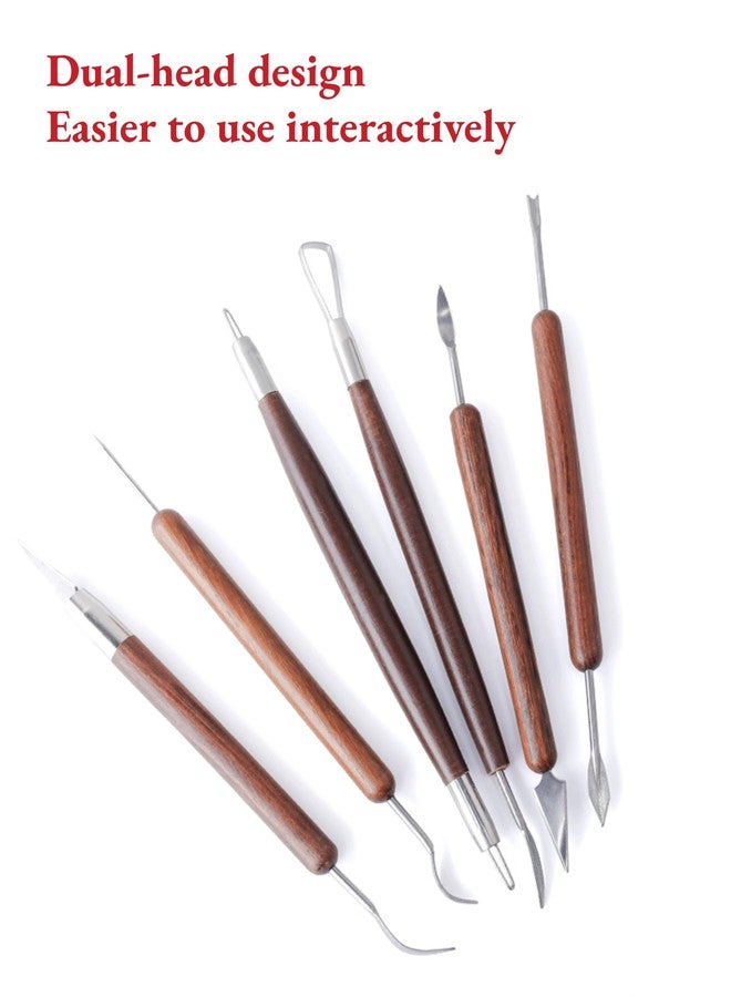 Bewinner Sculpting Tools,6Pcs Assorted Carving Clay Sculpting Hand Chisel Modeling Making Woodworking Process Tool for Paint, Foam Crafts,Art Projects, Sculpture - Image 4
