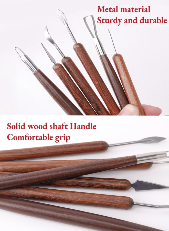 Bewinner Sculpting Tools,6Pcs Assorted Carving Clay Sculpting Hand Chisel Modeling Making Woodworking Process Tool for Paint, Foam Crafts,Art Projects, Sculpture - Image 3