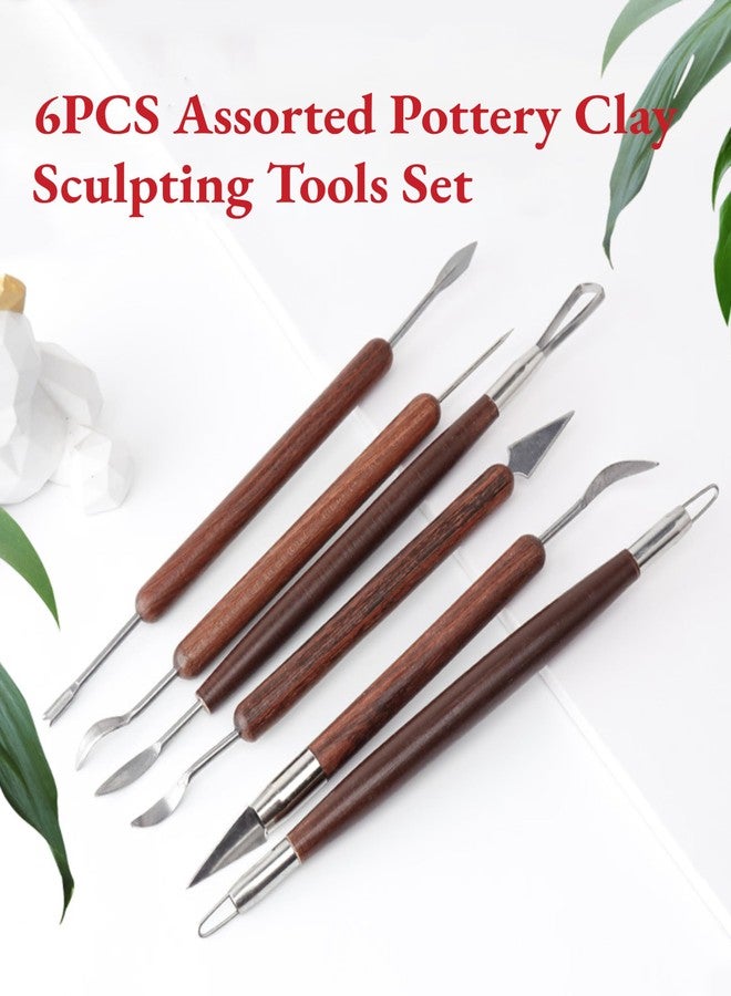 Bewinner Sculpting Tools,6Pcs Assorted Carving Clay Sculpting Hand Chisel Modeling Making Woodworking Process Tool for Paint, Foam Crafts,Art Projects, Sculpture - Image 2