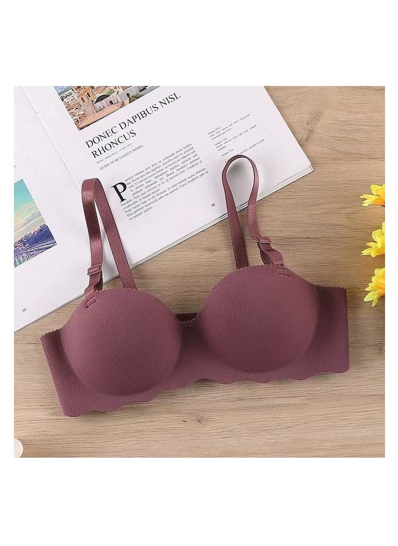 Generic 3 Pieces Women Half Cup Seamless Push Up Bra  - Image 2
