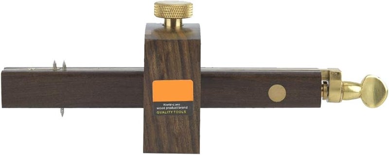 Ebony Wood Carpenter Marking Scraper 8 Inch with Brass Slideway and Dual Pin for Straight Lines - Image 5