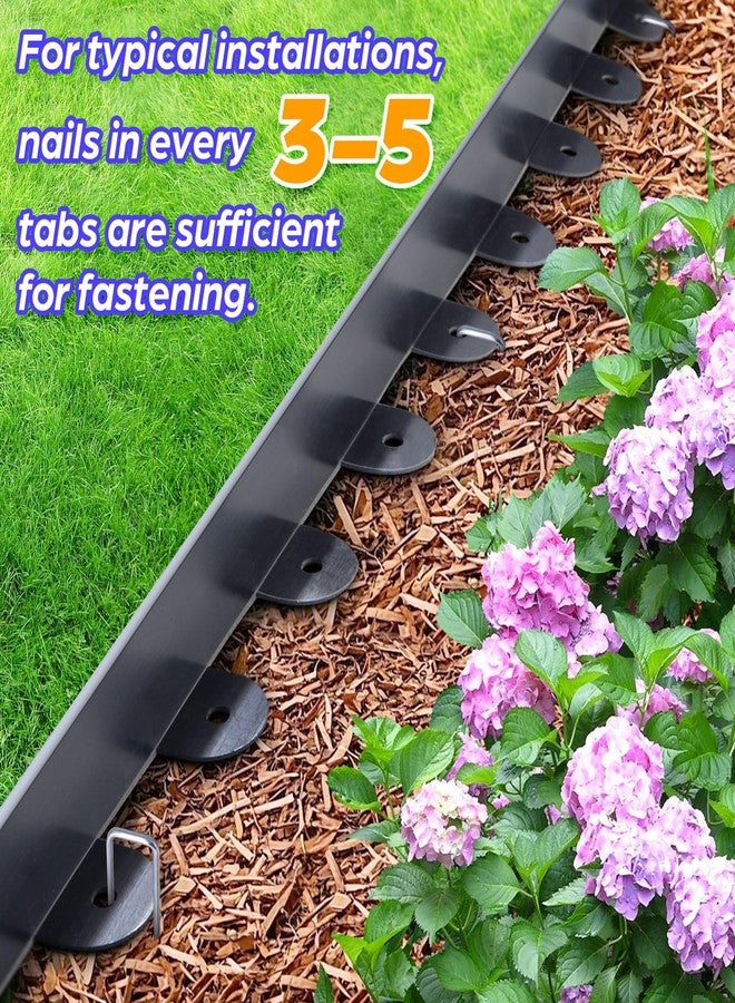 Jorvila Landscape Edging, 1.5" x 100' Plastic Garden Edging with 120 Pcs Metal Spikes, Flexible Garden Border for Lawn, Landscaping, Flower Beds - Image 5
