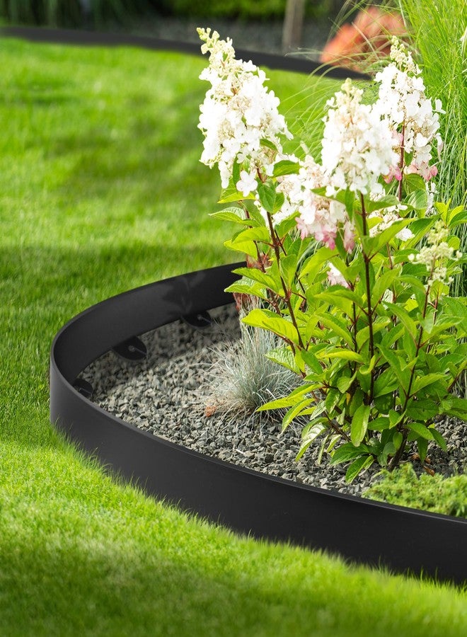 Jorvila Landscape Edging, 1.5" x 100' Plastic Garden Edging with 120 Pcs Metal Spikes, Flexible Garden Border for Lawn, Landscaping, Flower Beds - Image 4
