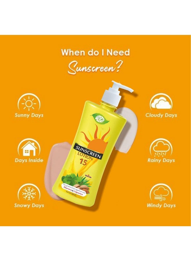 Meghdoot Ayurvedic Sunscreen Aloevera and Liquorice Lotion 500ml for All Skin Types| Prevents Skin Tanning and Sun Burn | SPF 15 PA+++|Ayurvedic Sun Lotion - Image 5