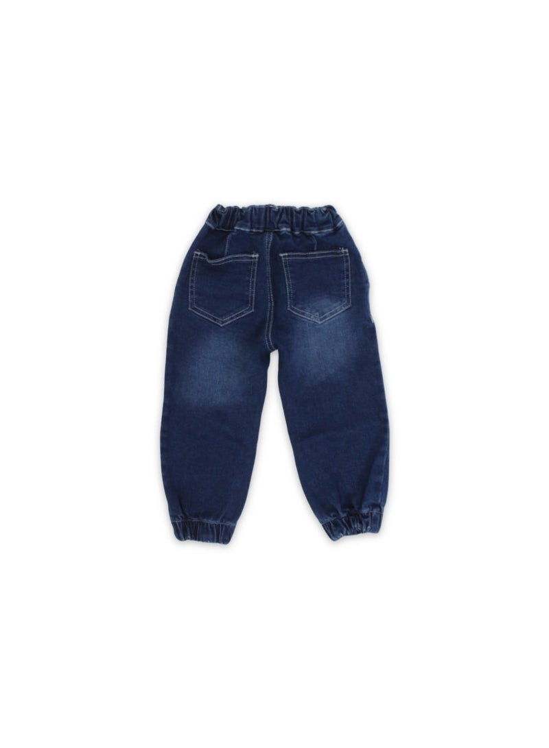 Ourkids Unisex Baby Cotton Denim Pants – Blue - Image 2