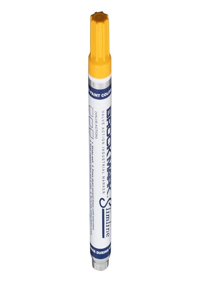 Brock 12 Pc Set Yellow Brockmark Slimline Industrial Paint Markers Opaque Gloss Pen Metal Wood Plastic Glass for Auto Construction Arts Home - Image 5