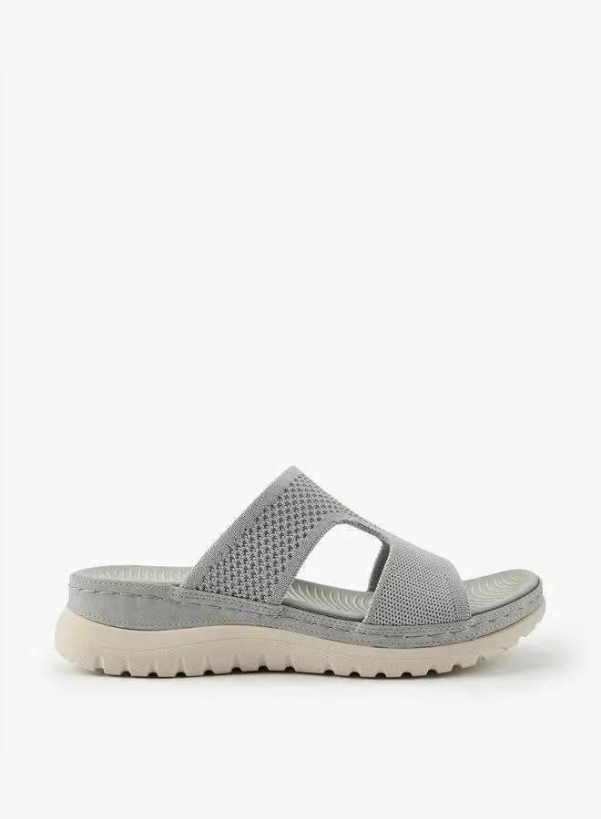 Flora Bella By Shoexpress Textured Slip-On Sandals